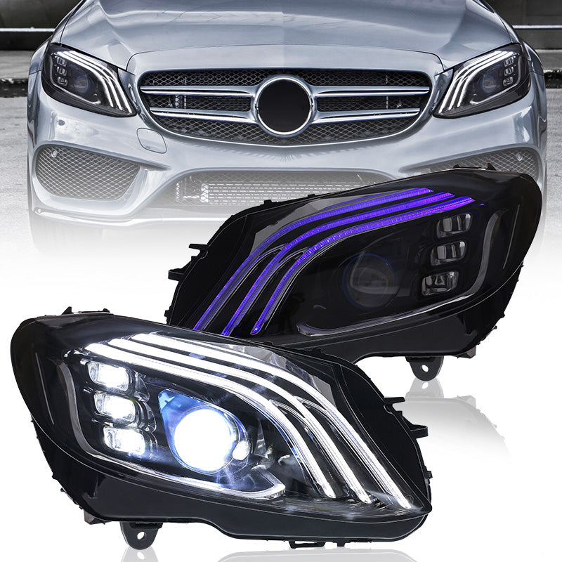 JOLUNG Full LED Headlights Assembly For Mercedes Benz C300 W205 C180 C