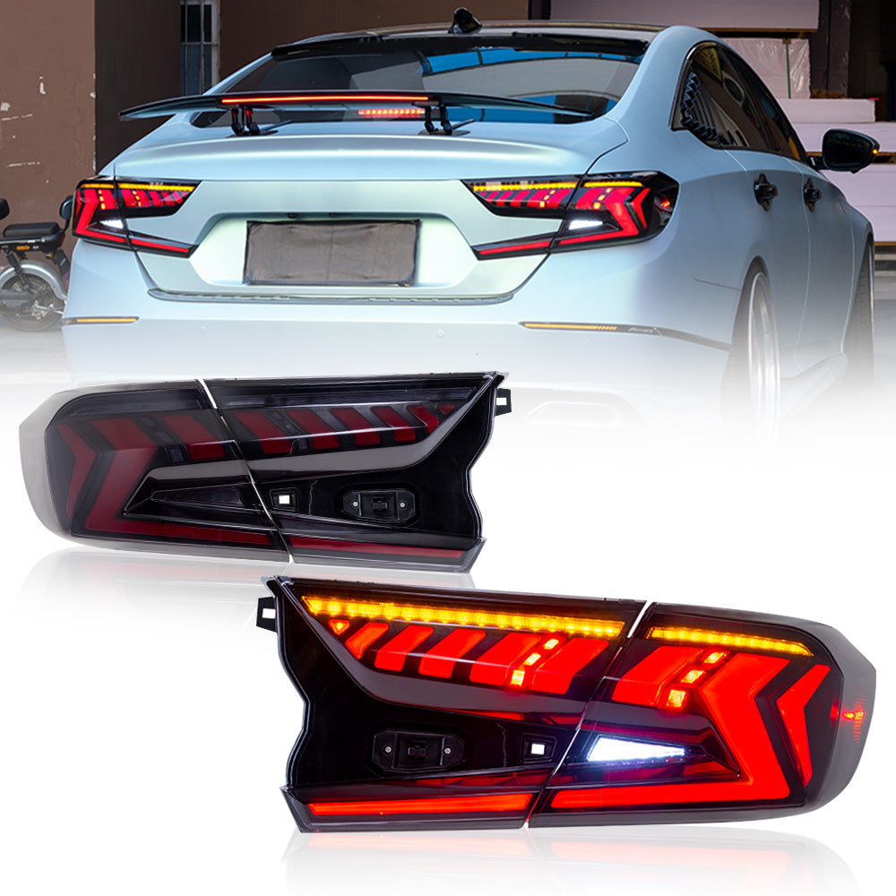 JOLUNG Full LED Tail Lights Assembly For 10th Gen Honda Accord 2018-2022
