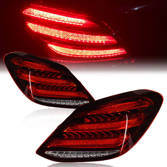 JOLUNG Full LED Tail Lights Assembly For Mercedes Benz W205 C300 C-Class 2012-2015