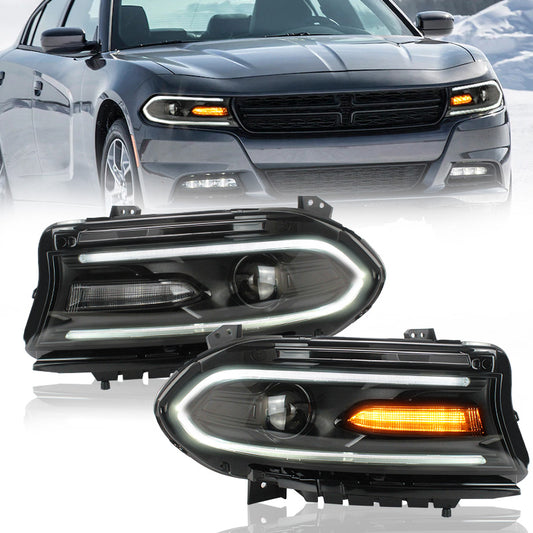 JOLUNG Full LED Headlights Assembly For Dodge Charger 2015-2019