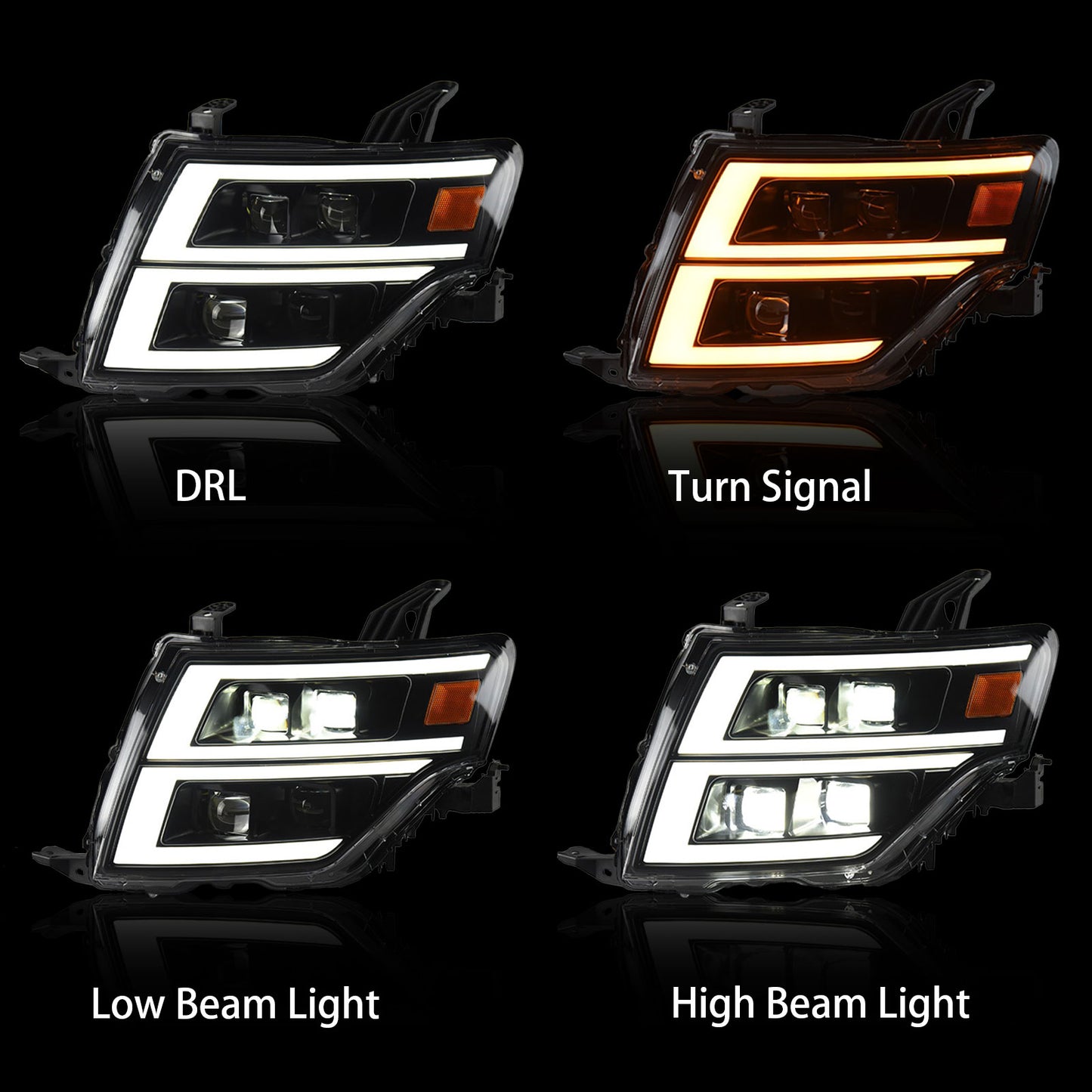 JOLUNG Full LED Headlights Assembly For Mitsubishi Pajero V93 2009-2021