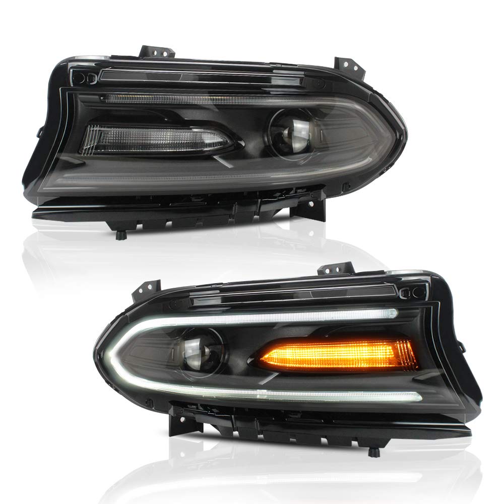 JOLUNG Full LED Headlights Assembly For Dodge Charger 2015-2019