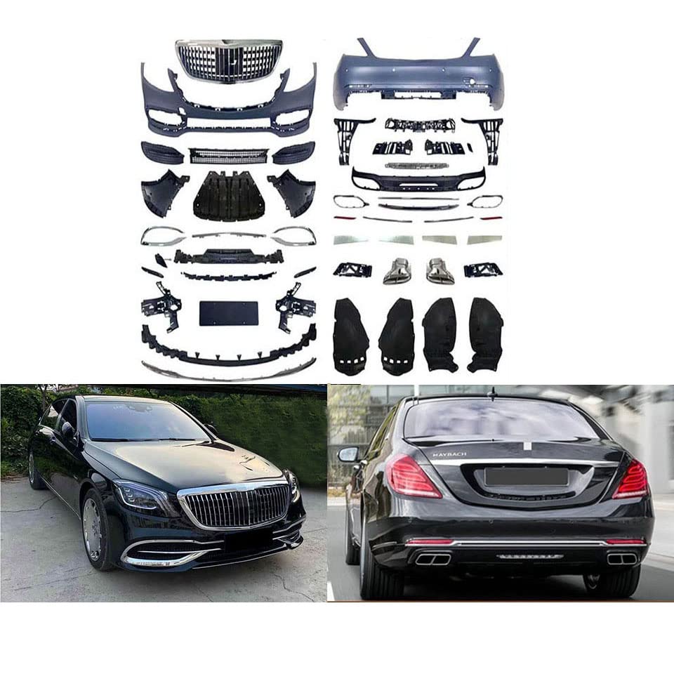 JOLUNG Full Body kit for Mercedes Benz W222 S-Class Upgrade 2018+ Maybach Facelift Black