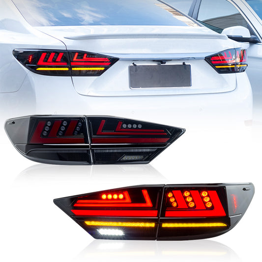 JOLUNG Full LED Tail Lights Assembly For Lexus ES250 ES350 ES300 ES300H 2013-2017  (Black)