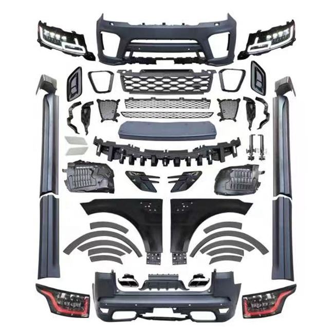 Modified auto parts upgrade 2018-2022 SVR style full set body kit for Range Rover Sport 2014-2017