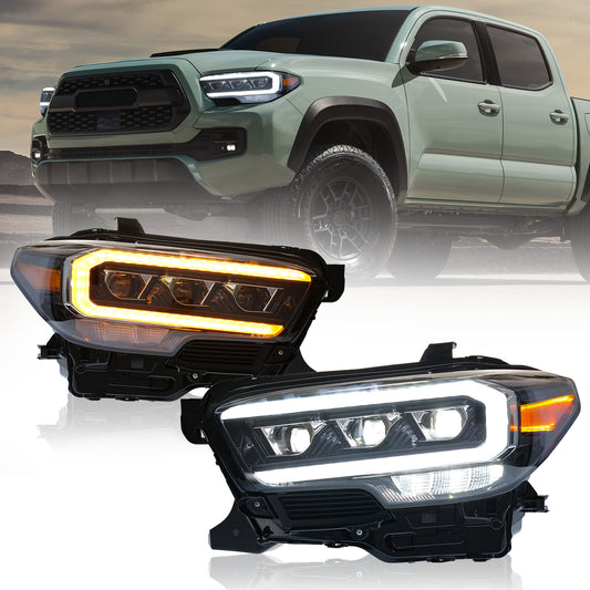JOLUNG Full LED Headlights Assembly For Toyota Tacoma 2016-2019