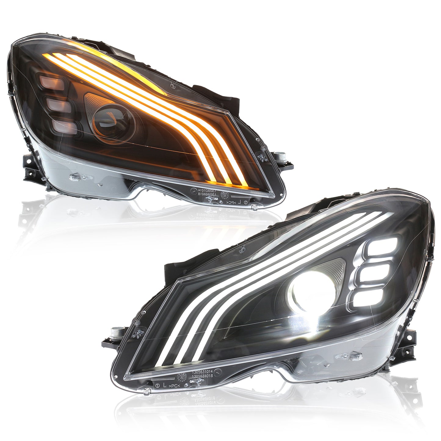 JOLUNG Full LED Headlights Assembly For Mercedes Benz W204 C180 C200 C-Class 2011-2014