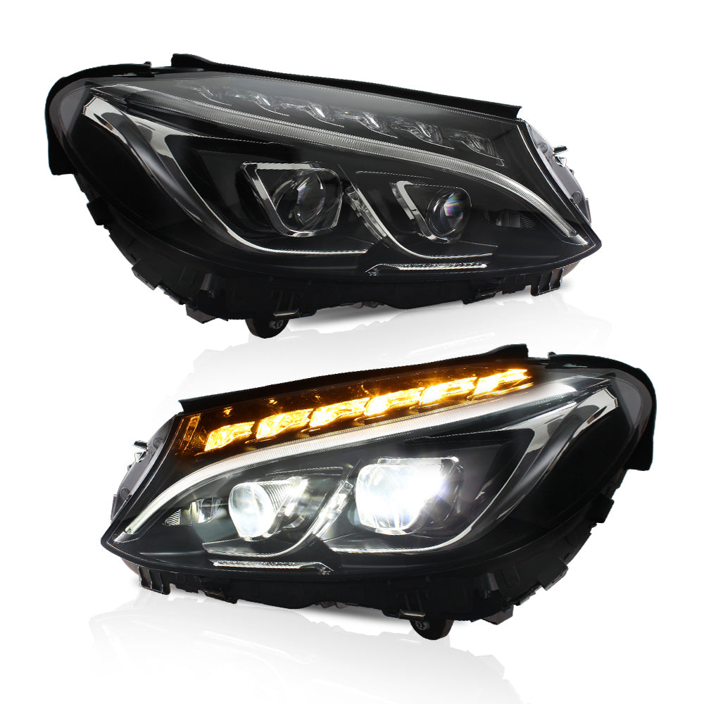 A&K Headlights for Mercedes Benz W205 C300 C-Class 2015 2016 2017