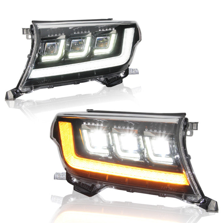 JOLUNG Full LED Headlights Assembly For Toyota Land Cruiser 2008-2015